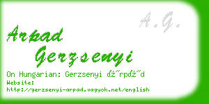 arpad gerzsenyi business card